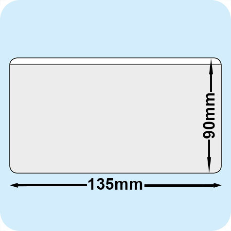 gbc Portabiglietti da visita adesivo 135x90mm Tasca autoadesiva per biglietti da visita In polipropilene, rettangolari, apertura sul lato lungo, base mm 135, altezza mm 90 .