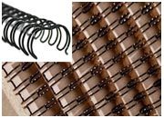 legatoria Spirali metalliche bobina 12,7mm NERO passo 3:1, spessore 12,7mm (1/2 pollice), 25.000 anelli, per rilegare fino a 105 fogli da 80 grammi.