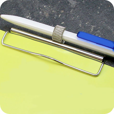 legatoria Molletta fermacarta 120x30mm. portapenne NICHELATA, contiene fino a 100 fogli (10mm), interasse rivetti 87mm. rivetti non inclusi.