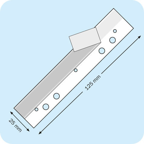 legatoria File Strip, Striscia perforata autoadesive per archiviazione a 2 buchi, 125x25mm TRASPARENTE, in poliestere molto resistente anche a temperature elevate. I file strip permettono di archiviare in un classificatore ad anelli tutti i documenti senza necessit� di perforarli, come: cataloghi, riviste, statistiche, disegni, documenti legali. I documenti possono essere estratti e consultati senza rovinarli. .