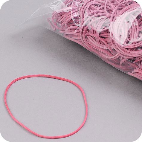 legatoria Elastici diametro 100mm ROSSO, sezione 1x1,2mm. gomma al 60%. Larghezza: 1mm, spessore: 1,2mm.