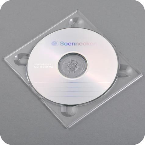 legatoria Porta CD a Vassoio TRASPARENTE, 137x124x4.2 mm.