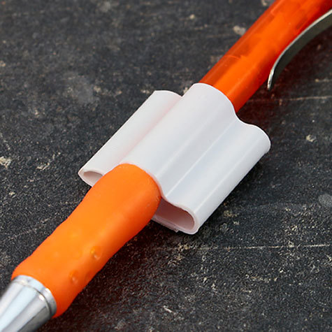 legatoria Portapenne autoadesivo in plastica, 25x25mm BIANCO, altezza 12mm.