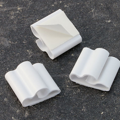 legatoria Portapenne autoadesivo in plastica, 25x25mm BIANCO, altezza 12mm.