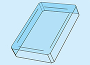 legatoria Portabiglietti da visita 97x67x15mm TRASPARENTE, in polipropilene flessibile, composta di base e coperchio. Si adatta anche ad essere usato come porta carte da gioco.