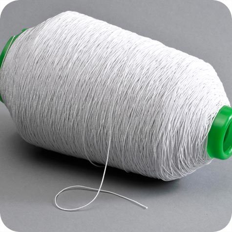 legatoria Cordino elastico, spessore 1mm BIANCO, rivestito in tessuto.