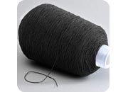 legatoria Cordino elastico, spessore 1mm NERO, rivestito in tessuto.