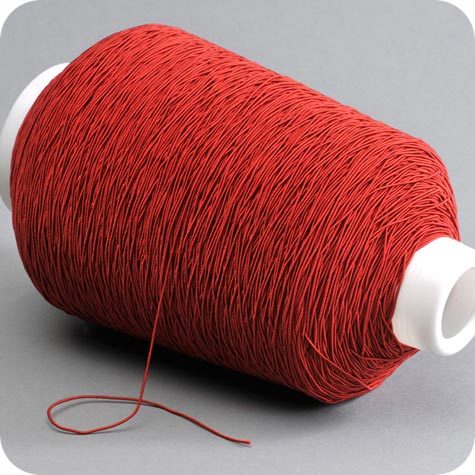 legatoria Cordino elastico, spessore 1mm ROSSO, rivestito in tessuto.