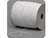 legatoria Cordino elastico, spessore 2mm BIANCO, a fibre elastiche intrecciate, rivestito in tessuto, .