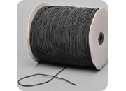 legatoria Cordino elastico, spessore 2mm NERO, a fibre elastiche intrecciate, rivestito in tessuto, .
