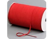 legatoria Elastico piatto, larghezza 5mm ROSSO, elastico in fettuccia rivestito in tessuto.