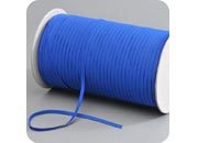 legatoria Elastico piatto, larghezza 5mm BLU MEDIO, elastico in fettuccia rivestito in tessuto.