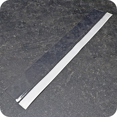 legatoria Supporto calendario A2, TRASPARENTE PVC autoadesivo, lunghezza 594mm, con rinforzo in PVC rigido.