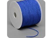 legatoria Cordoncino 2mm, viscosa, BLU MEDIO a 3 capi, spessore 2 mm, doppio ritorto, in viscosa. Cordoncino ideale per abbellimenti in campo cartotecnico e per il confezionamento di men, libretti matrimonio, bomboniere. .
