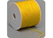 legatoria Cordoncino 2mm, viscosa, GIALLO a 3 capi, spessore 2 mm, doppio ritorto, in viscosa. Cordoncino ideale per abbellimenti in campo cartotecnico e per il confezionamento di men, libretti matrimonio, bomboniere. .
