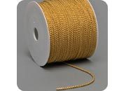 legatoria Cordoncino 2mm, viscosa, ORO a 3 capi, spessore 2 mm, doppio ritorto, in viscosa. Cordoncino ideale per abbellimenti in campo cartotecnico e per il confezionamento di men, libretti matrimonio, bomboniere. .