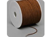 legatoria Cordoncino 2mm, viscosa, MARRONE a 3 capi, spessore 2 mm, doppio ritorto, in viscosa. Cordoncino ideale per abbellimenti in campo cartotecnico e per il confezionamento di men, libretti matrimonio, bomboniere. .