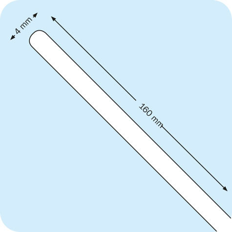 legatoria Linguetta 160x4mm BIANCO, lunghezza 160mm, in metallo plastificato, SENZA cappucci plastici terminali. Prodotto originale tedesco. MADE IN GERMANY.