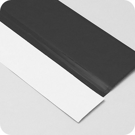 legatoria Supporto calendario A2, NERO autoadesivo, lunghezza 594mm, con rinforzo in cartone.