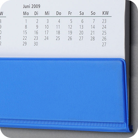 legatoria Supporto calendario A2, BLU autoadesivo, lunghezza 594mm, con rinforzo in cartone.