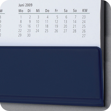 legatoria Supporto calendario A2, BLU SCURO autoadesivo, lunghezza 594mm, con rinforzo in cartone.