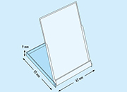 legatoria Portacalendari, portabiglietti da visita 92x62x9mm TRASPARENTE, in polipropilene, meccanismo richiudibile.