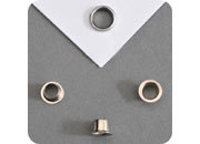 legatoria Occhiello metallico NICHELATO, altezza 3.2 mm Per fori diametro 4,5mm, testa diametro 6,5 mm (n 24) leg1151