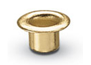 legatoria Occhiello metallico per fori diametro 6.2 mm. altezza 3.5 mm OTTONATO, testa diametro 8 mm (n� 8E) leg1162