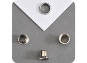 legatoria Occhiello metallico NICHELATO, altezza 4mm Per fori diametro 4,5mm, testa diametro 6,5 mm (n 25) leg1153