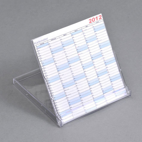 legatoria Portacalendari da tavolo 96x98x9mm TRASPARENTE, in polistirene (PS).