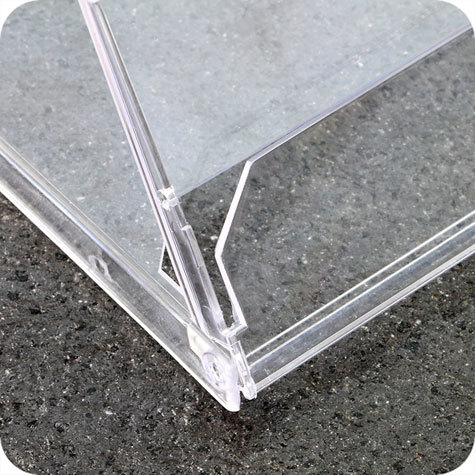 legatoria Portacalendari da tavolo 111x190x7mm TRASPARENTE, in polistirene (PS).