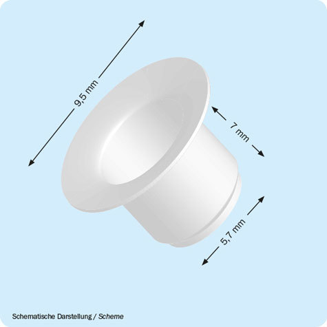 legatoria Occhiello metallico per fori diametro 5.7 mm. altezza 7 mm OTTONATO, testa diametro 9,5 mm (n 270).