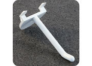 legatoria Gancio espositivo per blister forati, 50mm BIANCO, si fissa inserendo i ganci automatici su display di cartone leg1177