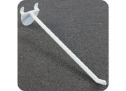 legatoria Gancio espositivo per blister forati, 100mm BIANCO, si fissa inserendo i ganci automatici su display di cartone leg1179