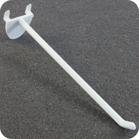 legatoria Gancio espositivo per blister forati, 150mm BIANCO, si fissa inserendo i ganci automatici su display di cartone.