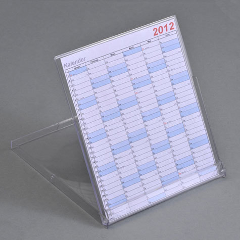 legatoria Portacalendari da tavolo  125x142x9mm TRASPARENTE, in polistirene (PS).