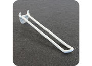 legatoria Gancio espositivo a U, per blister forati, 150mm BIANCO, si fissa inserendo i ganci automatici su display di cartone leg1182