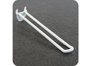 legatoria Gancio espositivo a U, per blister forati, 200mm BIANCO, si fissa inserendo i ganci automatici su display di cartone leg1183