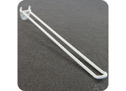 legatoria Gancio espositivo a U, per blister forati, 250mm BIANCO, si fissa inserendo i ganci automatici su display di cartone leg1184