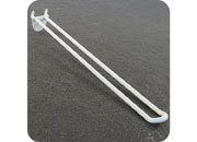 legatoria Gancio espositivo a U, per blister forati, 300mm BIANCO, si fissa inserendo i ganci automatici su display di cartone leg1185