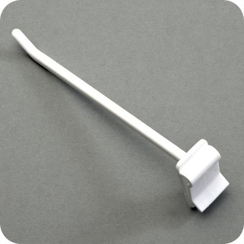 legatoria Gancio espositivo ad incastro, per blister forati, 100mm BIANCO, fissaggio ad incastro.