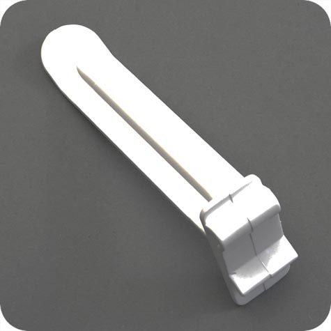 legatoria Gancio espositivo ad incastro, per blister asolati, 50mm BIANCO, fissaggio ad incastro.