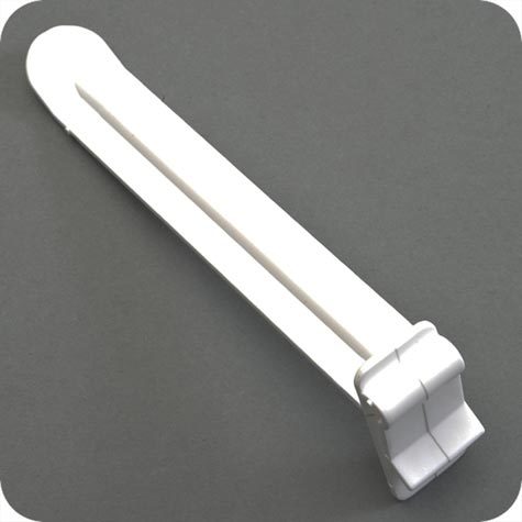 legatoria Gancio espositivo ad incastro, per blister asolati, 100mm BIANCO, fissaggio ad incastro.