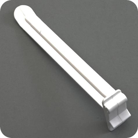 legatoria Gancio espositivo ad incastro, per blister asolati, 120mm BIANCO, fissaggio ad incastro.