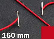 legatoria Elastico con 2 capicorda, lunghezza 160mm ROSSO, lunghezza 160mm (compresi i 2 capicorda), elastico a sezione tonda rivestito in tessuto, spessore 2,2mm leg1198