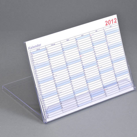 legatoria Portacalendari da tavolo 215x153x10mm TRASPARENTE, A5 orizzontale, in polistirene (PS).