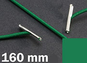 legatoria Elastico con 2 capicorda, lunghezza 160mm VERDE, lunghezza 160mm (compresi i 2 capicorda), elastico a sezione tonda rivestito in tessuto, spessore 2,2mm leg1201