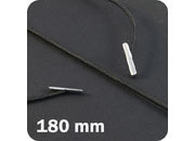 legatoria Elastico con 2 capicorda, lunghezza 180mm NERO, lunghezza 180mm (compresi i 2 capicorda), elastico a sezione tonda rivestito in tessuto, spessore 2,2mm.