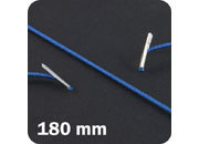 legatoria Elastico con 2 capicorda, lunghezza 180mm BLU SCURO, lunghezza 180mm (compresi i 2 capicorda), elastico a sezione tonda rivestito in tessuto, spessore 2,2mm.