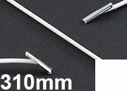 legatoria Elastico con 2 capicorda, lunghezza 310mm BIANCO, lunghezza 310mm (compresi i 2 capicorda), elastico a sezione tonda rivestito in tessuto, spessore 2,2mm leg1238